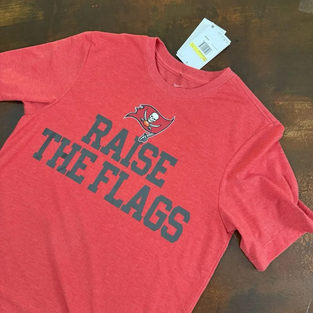 Men's Tampa Bay Buccaneers Stated Short Sleeve T-Shirt raise the flags Nike Sm